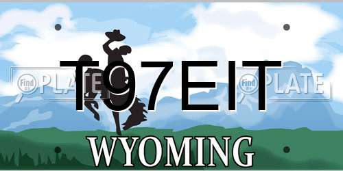 T97EIT Wyoming License Plate