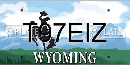 T97EIZ Wyoming License Plate