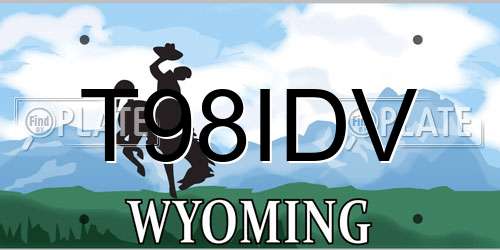T98IDV Wyoming License Plate