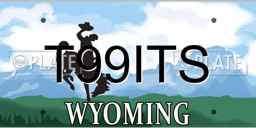T99ITS Wyoming License Plate