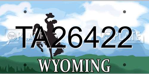 TA26422 Wyoming License Plate