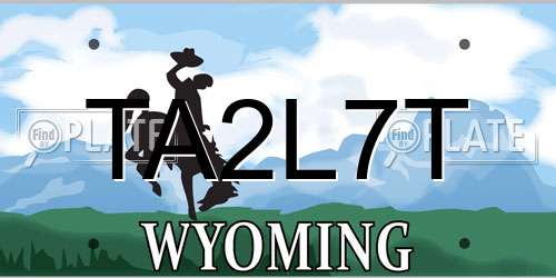 TA2L7T Wyoming License Plate