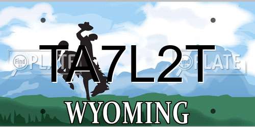 TA7L2T Wyoming License Plate