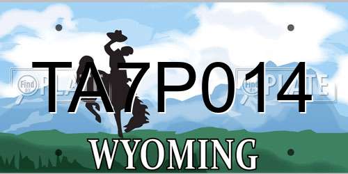 TA7P014 Wyoming License Plate