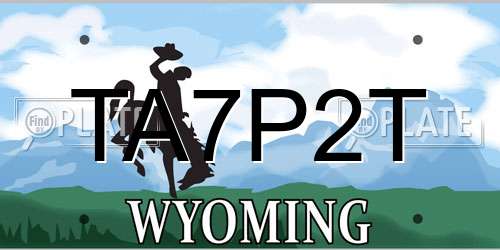 TA7P2T Wyoming License Plate