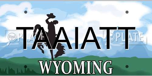 TAAIATT Wyoming License Plate