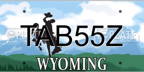 TAB55Z Wyoming License Plate