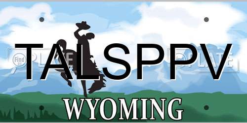 TALSPPV Wyoming License Plate