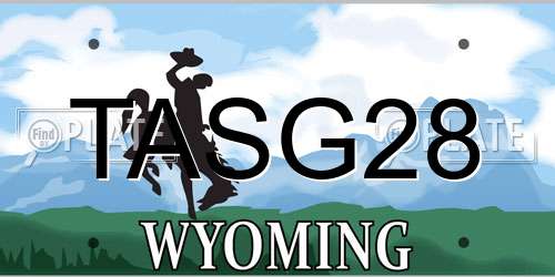 TASG28 Wyoming License Plate