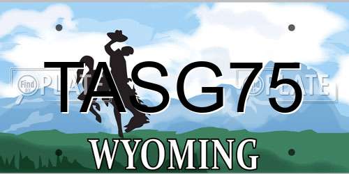 TASG75 Wyoming License Plate