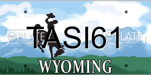 TASI61 Wyoming License Plate