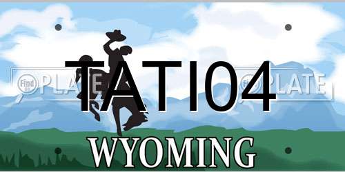 TATI04 Wyoming License Plate