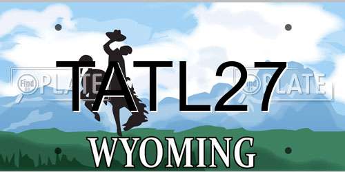 TATL27 Wyoming License Plate