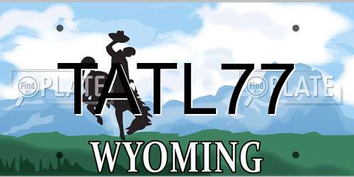TATL77 Wyoming License Plate