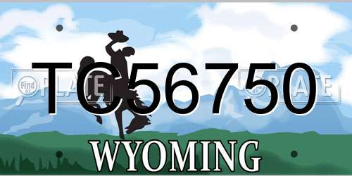 TC56750 Wyoming License Plate