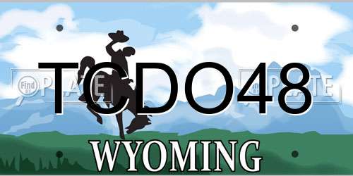 TCDO48 Wyoming License Plate
