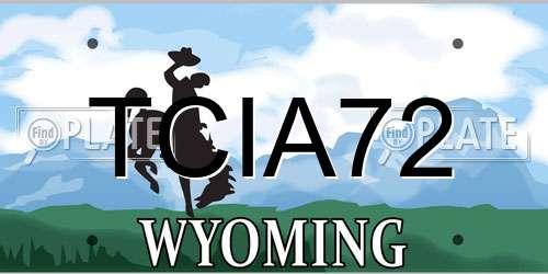 TCIA72 Wyoming License Plate