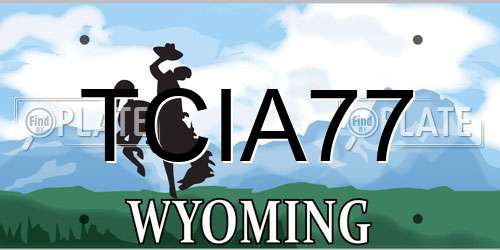 TCIA77 Wyoming License Plate
