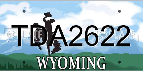 TDA2622 Wyoming License Plate