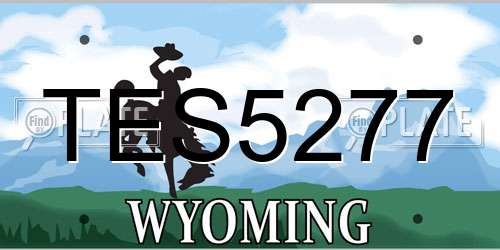 TES5277 Wyoming License Plate