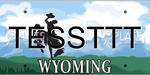 TESSTTT Wyoming License Plate