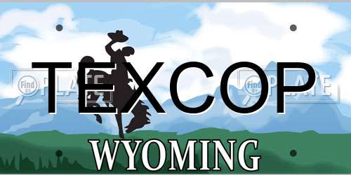TEXCOP Wyoming License Plate