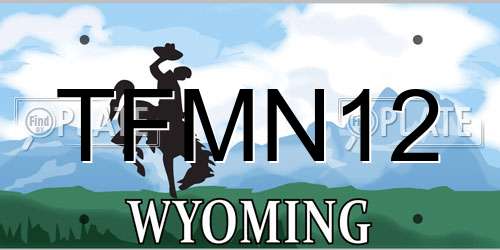 TFMN12 Wyoming License Plate