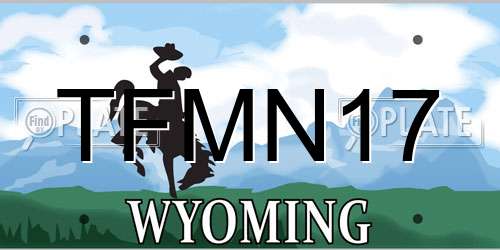 TFMN17 Wyoming License Plate