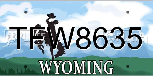 TFW8635 Wyoming License Plate