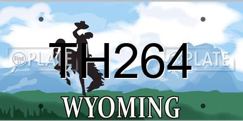 TH264 Wyoming License Plate