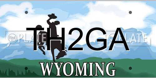 TH2GA Wyoming License Plate