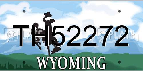 TH52272 Wyoming License Plate