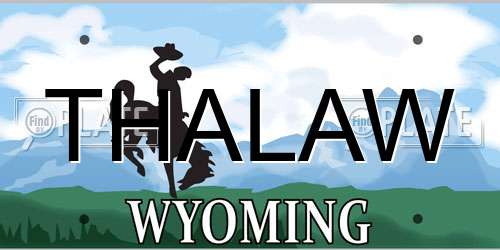 THALAW Wyoming License Plate
