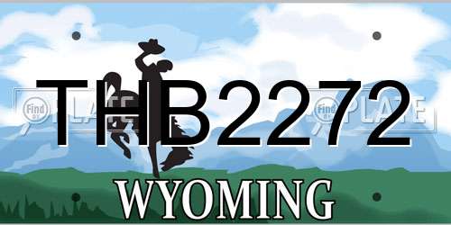 THB2272 Wyoming License Plate