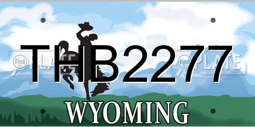 THB2277 Wyoming License Plate