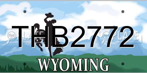 THB2772 Wyoming License Plate