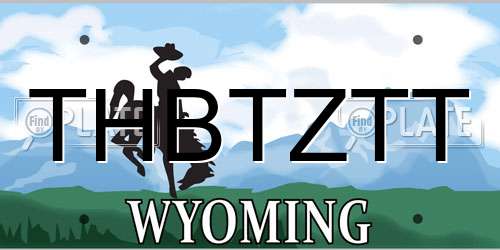 THBTZTT Wyoming License Plate