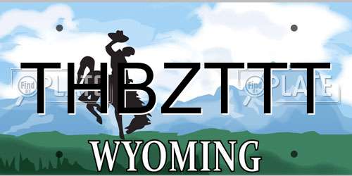 THBZTTT Wyoming License Plate