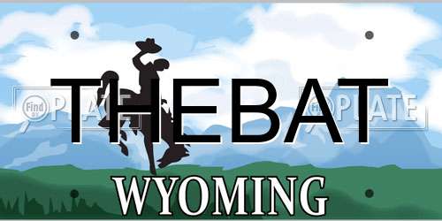 THEBAT Wyoming License Plate