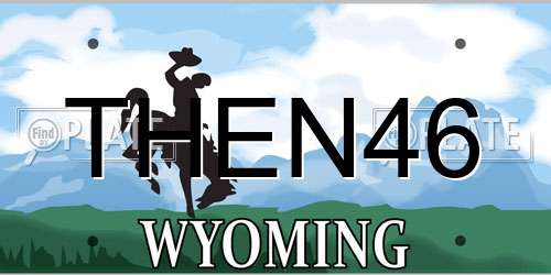 THEN46 Wyoming License Plate