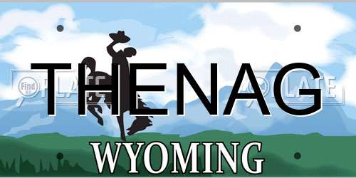 THENAG Wyoming License Plate