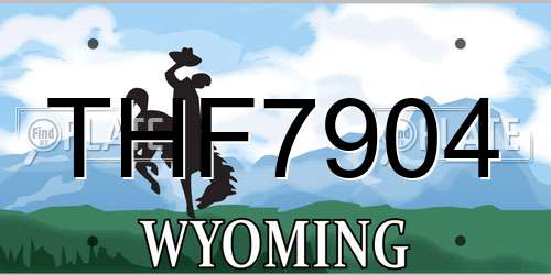 THF7904 Wyoming License Plate