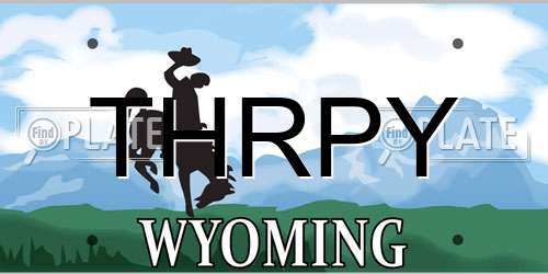 THRPY Wyoming License Plate