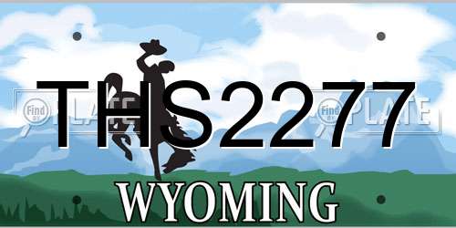 THS2277 Wyoming License Plate