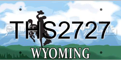 THS2727 Wyoming License Plate