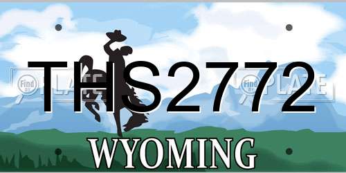 THS2772 Wyoming License Plate