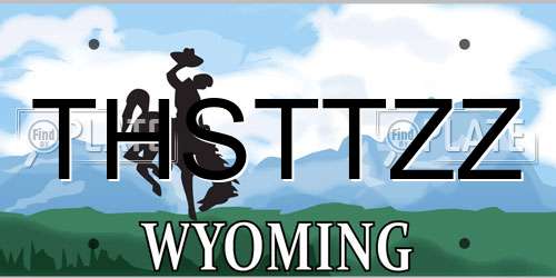 THSTTZZ Wyoming License Plate
