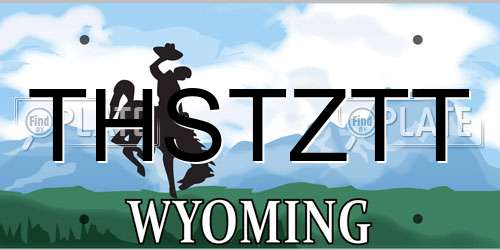 THSTZTT Wyoming License Plate