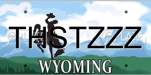 THSTZZZ Wyoming License Plate