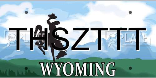 THSZTTT Wyoming License Plate